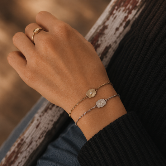 Mini Buckle Initial Bracelet