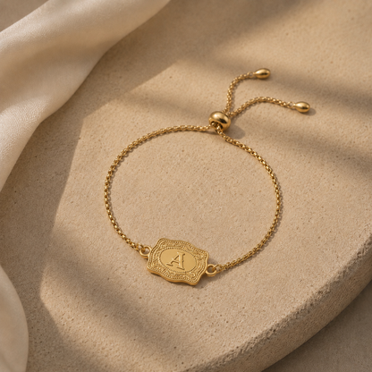 Lunetta Western Buckle Initial Bracelet