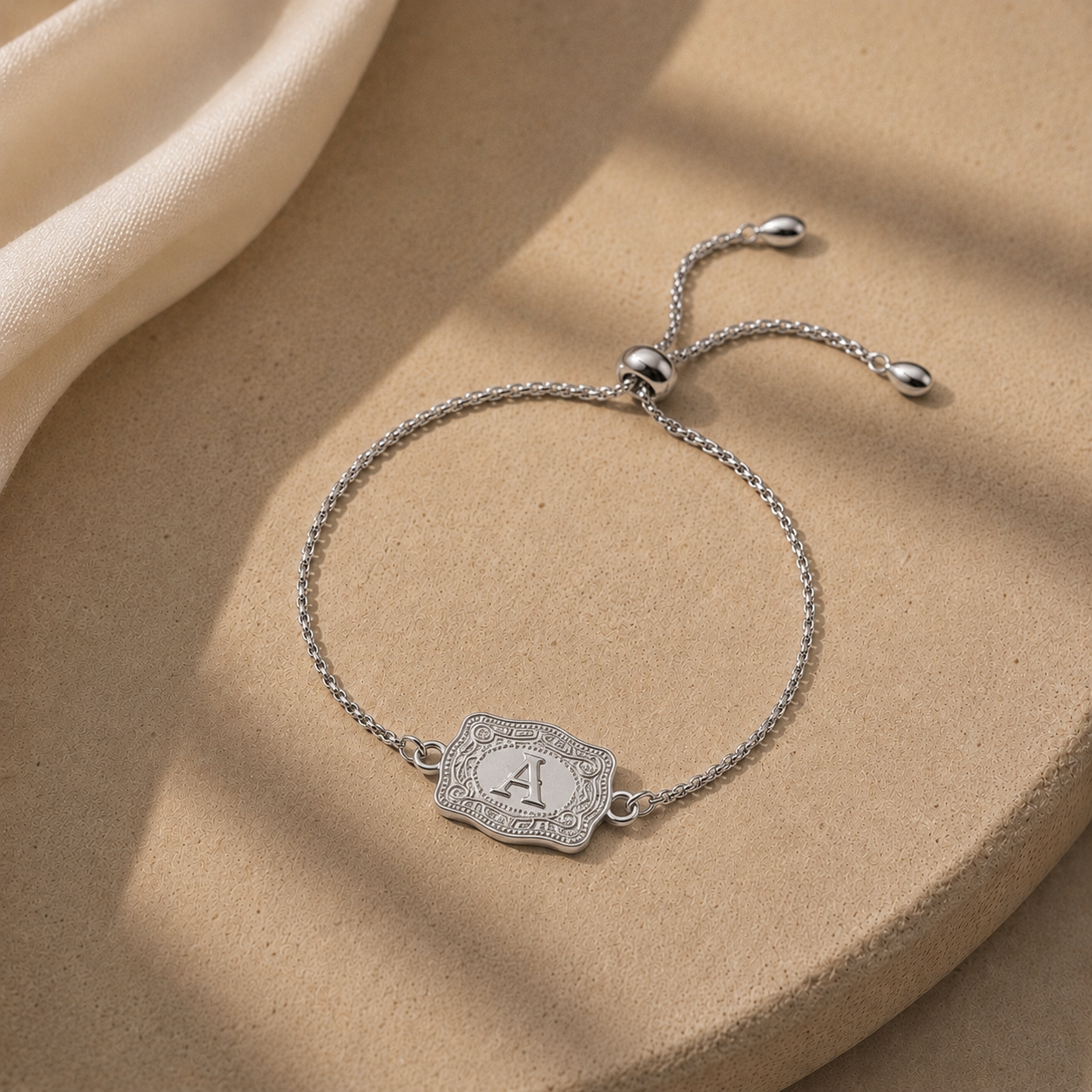 Lunetta Western Buckle Initial Bracelet