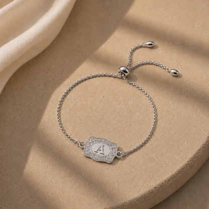 Lunetta Western Buckle Initial Bracelet
