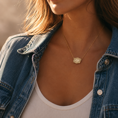 Mini Buckle Initial Necklace
