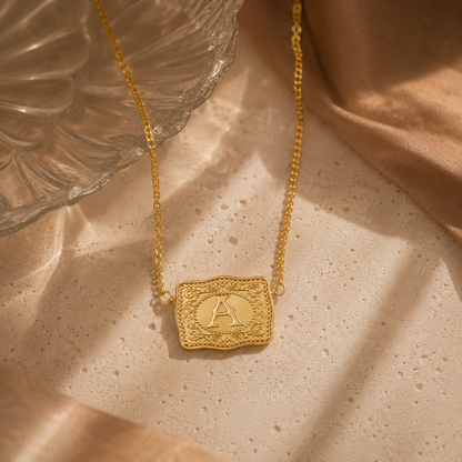 Lunetta Western Buckle Initial Necklace