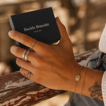 Mini Buckle Initial Bracelet