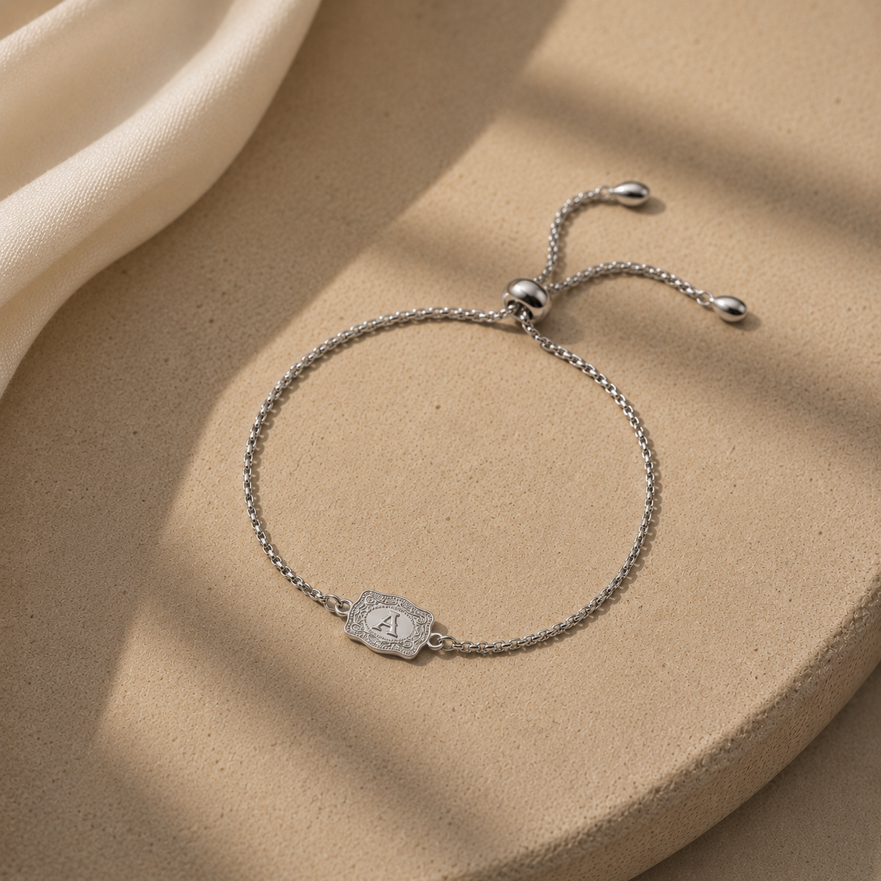 Mini Buckle Initial Bracelet