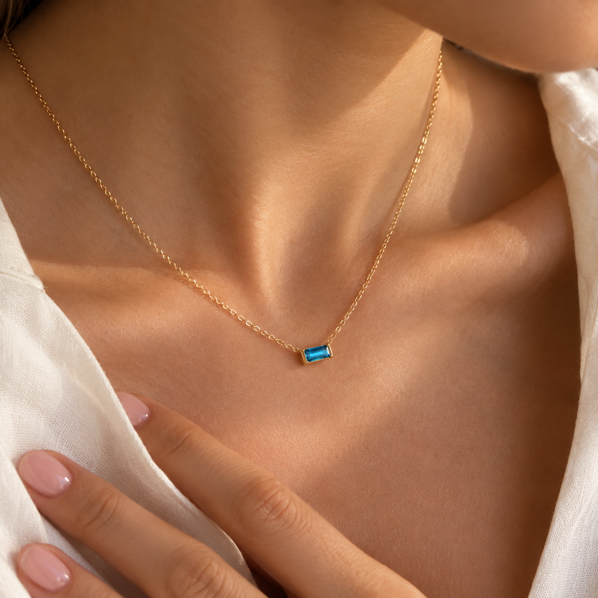 Lunetta Birthstone Whisper Necklace