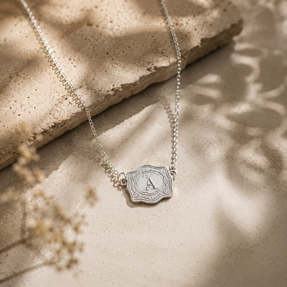 Mini Buckle Initial Necklace