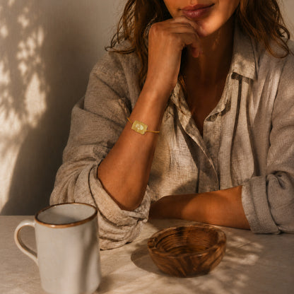 Lunetta Western Buckle Initial Bracelet